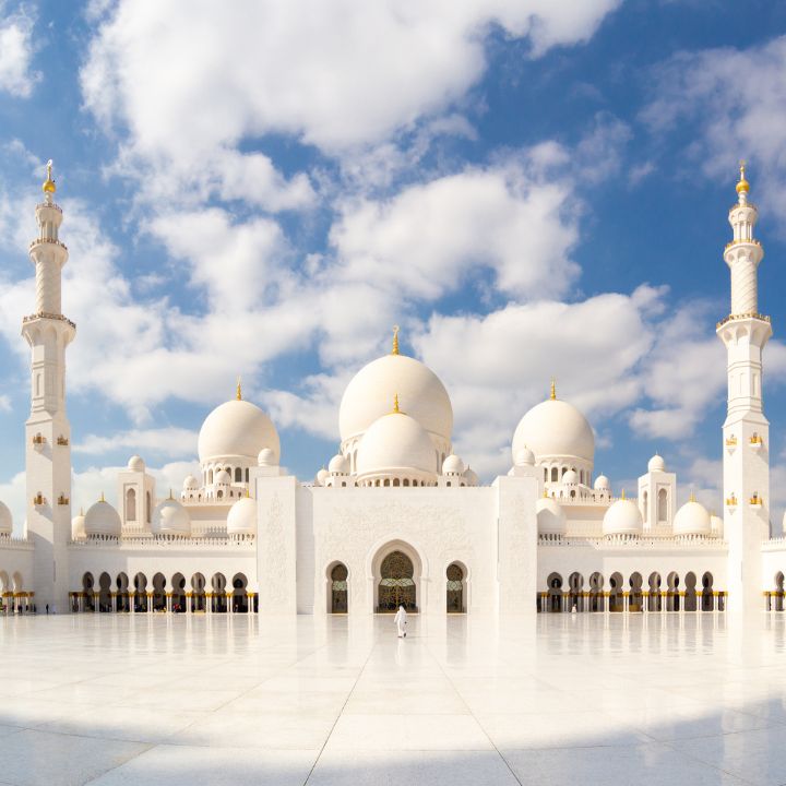 Visita la Mezquita Sheikh Zayed al atardecer
